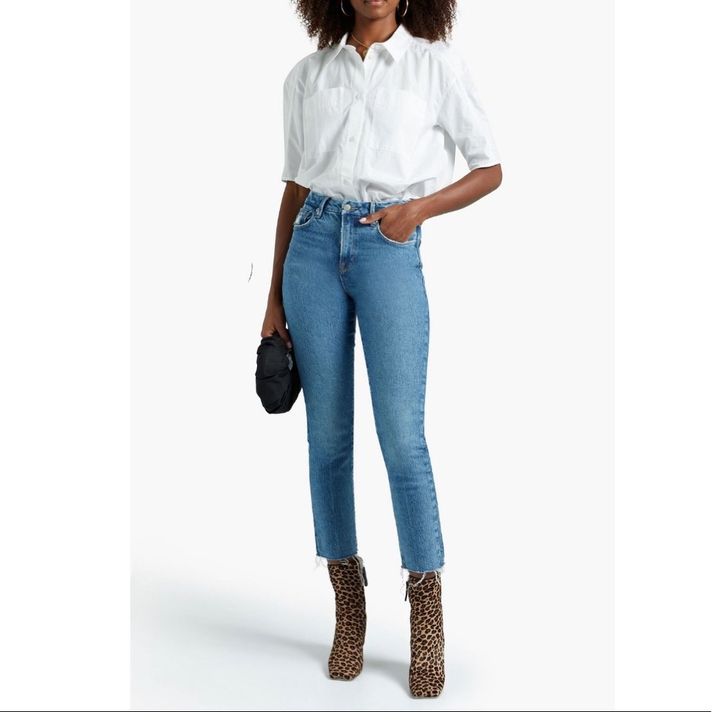 GOOD AMERICAN Good Classic Cropped High Rise Slim Jeans Women’s 30, 31 & 32 NEW